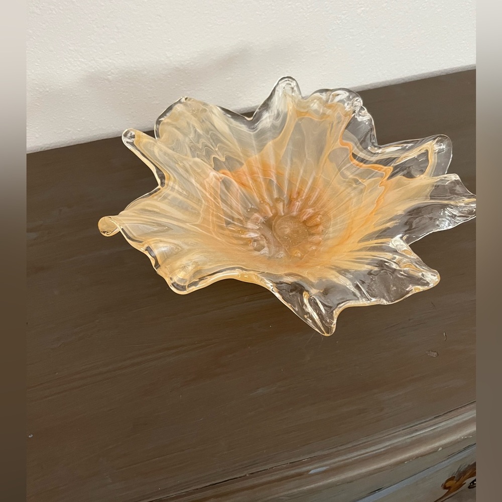 Vintage Murano Glass Bowl, Pink Venetian Glass Bowl, Centerpiece Bowl